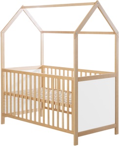 Roba, roba Hausbett 70 x 140 cm natur, roba® Babybett »Hausbett 70/140, natur«, FSC®-Holz aus gewissenhaft bewirtschafteten Wäldern
