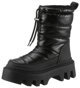Buffalo, Buffalo Winterboots »FLORA PUFFER BOOT«, mit Schnürung am Schaft, Buffalo - damen stiefeletten flora puffer boot vegan nylon, für Damen, Größe 40