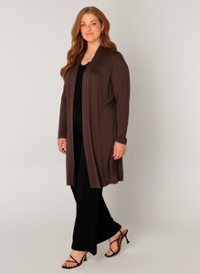 Base Level Curvy Longstrickjacke »Ayla Long« Figurumspielende, weiche Strickqualität