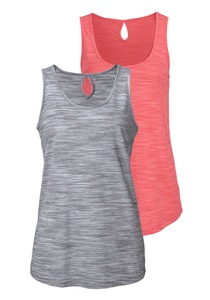 BEACHTIME, Beachtime Tanktop, Beachtime Tanktop »mit Struktureffekt«, (2er-Pack), aus pflegeleichter Qualität