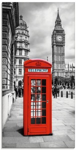 Artland Glasbild »London Telefonzelle«