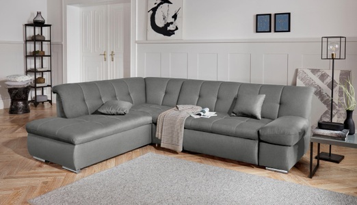 DOMO collection, DOMO collection Ecksofa, DOMO collection Ecksofa »Mona L-Form bequem und komfortabel, Breite 271cm, L-Form« wahlweise mit Bett- und Armlehnfunktion