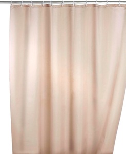 Wenko, Wenko - Anti-Schimmel Duschvorhang Uni Beige 180 x 200 cm waschbar - Beige, WENKO Duschvorhang Beige Polyester Anti-Schimmel (1 Stk)