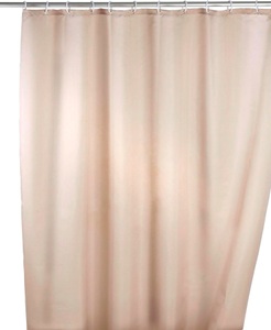 Wenko, Wenko - Anti-Schimmel Duschvorhang Uni Beige 180 x 200 cm waschbar - Beige, WENKO Duschvorhang Beige Polyester Anti-Schimmel (1 Stk)