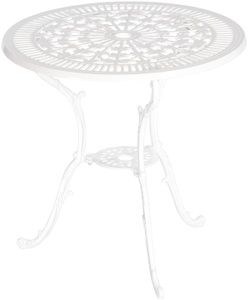 Merxx, MERXX Gartentisch »Lugano«, Aluminium, Ø 70 cm, weiss, MERXX Gartentisch »Lugano«