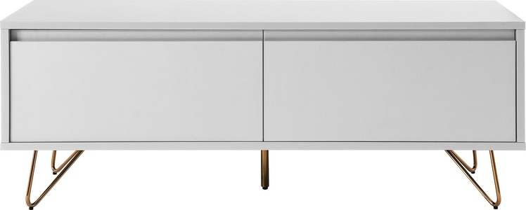 mutoni casual, Lowboard matt weiss 120x40, SalesFever Lowboard, Kommode mit Klappendämpfe, Hairpin Beinen