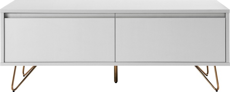mutoni casual, Lowboard matt weiss 120x40, SalesFever Lowboard, Kommode mit Klappendämpfe, Hairpin Beinen