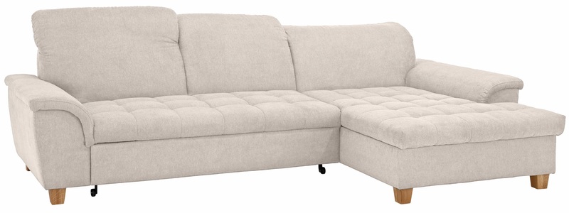 HOME AFFAIRE, Home affaire Ecksofa »Lyla«, mit Recamiere, wahlweise mit Rückenfunktion und zusätzlich mit Bett + Bettkasten, Home affaire Ecksofa »Lyla fester Sitzkomfort, bequeme Armlehnen, Breite 279cm, L-Form« mit Recamiere, wahlweise mit Rückenfunktion und zusätzlich mit Bett