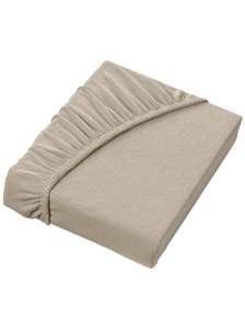 Schlafgut, Flausch-Jersey Spannbetttuch Schlafgut beige Größe: 016, Flausch-Jersey Spannbetttuch Schlafgut beige Größe: 016