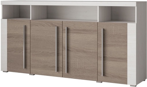 SERIE ROGER, Sideboard »Serie Roger«, Breite 182cm, INOSIGN Sideboard »Roger,Breite 182cm, stilvolle Schrank mit 4 Türen«, Kommode mit viel Stauraum, Einlegeböden verstellbar