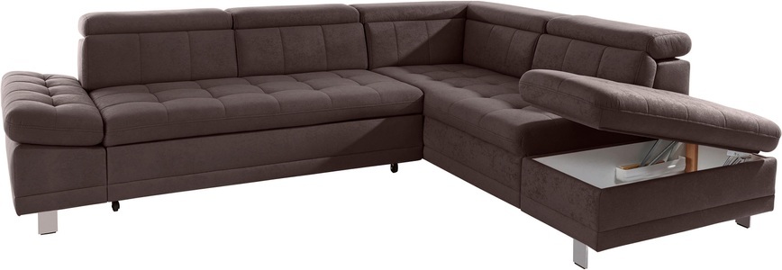 SIT&MORE, sit&more Ecksofa, sit&more Ecksofa »Limit L-Form«, wahlweise mit Bettfunktion und Bettkasten