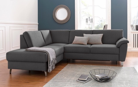 SIT&MORE, sit&more Ecksofa, sit&more Ecksofa »Texel L-Form«, mit Federkern, wahlweise mit Bettfunktion und Bettkasten