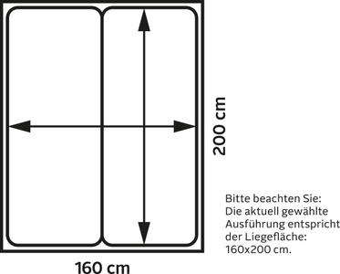 Wimex, home24 Bettgestell Level, Wimex Bett »Level by fresh to go Gästebett«, ohne Kopfteil, ideal unter Dachschrägen oder Fenster, Metallfüsse