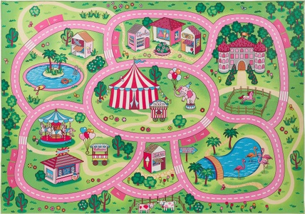 andiamo, Andiamo Kinderteppich »Sweet Street«, rechteckig, Strassen-Spiel-Teppich, weiche Spielunterlage, rutschhemmend, Andiamo Kinderteppich »Street«, rechteckig, 5 mm Höhe, Strassen-Spiel-Teppich, weiche Spielunterlage, rutschhemmend