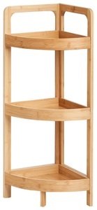 Zeller, Zeller - Eckregal, Bambus, Zeller Present Eckregal, BxTxH: 29x29x85 cm