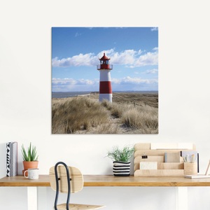 Artland Glasbild »Leuchtturm Sylt«