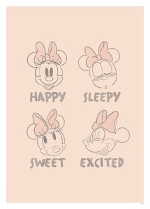 Komar, Komar Poster »Minnie Pink Emotions«, (1 St.), Komar Bild »Minnie Pink Emotions«, Disney, (1 St.), Wandbild zur Dekoration im Kinderzimmer - ohne Rahmen