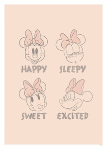 Komar, Komar Poster »Minnie Pink Emotions«, (1 St.), Komar Bild »Minnie Pink Emotions«, Disney, (1 St.), Wandbild zur Dekoration im Kinderzimmer - ohne Rahmen