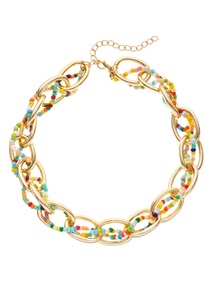 Lascana, LASCANA Kette ohne Anhänger, mit farbenfrohen Acrylperlen, LASCANA Gliederkette, mit farbenfrohen Acrylperlen, Halsschmuck, Collier, Halskette