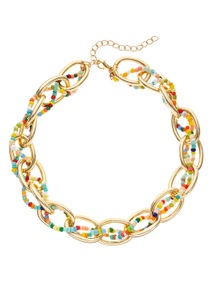 Lascana, LASCANA Kette ohne Anhänger, mit farbenfrohen Acrylperlen, LASCANA Gliederkette, mit farbenfrohen Acrylperlen, Halsschmuck, Collier, Halskette