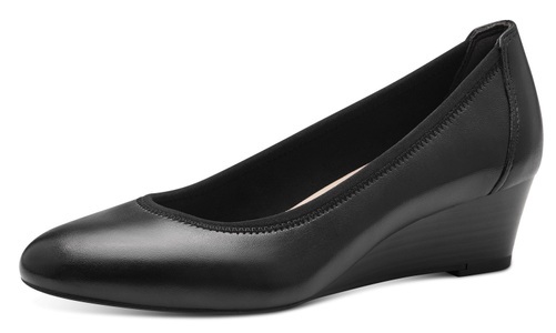 TAMARIS, Tamaris Pumps »Borage«, Keilabsatz, Halbschuh, Schlupfschuh in schlichtem Look, Tamaris Pumps »Borage«, Keilabsatz, Halbschuh, Schlupfschuh mit komfortablem Elastikeinfass