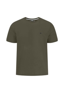 FYNCH-HATTON T-Shirt »FYNCH-HATTON Basic T-Shirt« mit Rundhals und Logo-Stickerei