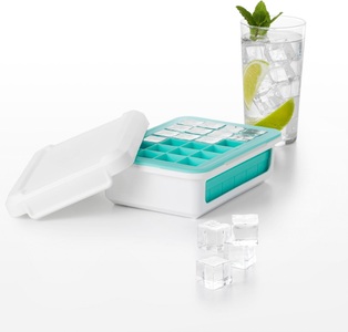 Wine & gourmet, Wine & Gourmet - Eiswürfelform - Weiss und Blau, GG Eiswürfelschale mit Abdeckeckung für kleine Würfel