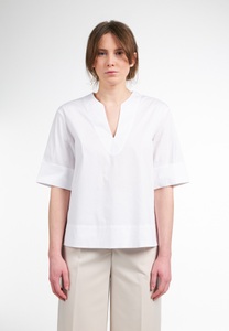 Eterna, KURZARM BLUSE 1863 BY ETERNA - PREMIUM POPELINE WEISS UNIFARBEN, Eterna Longbluse »LOOSE FIT«