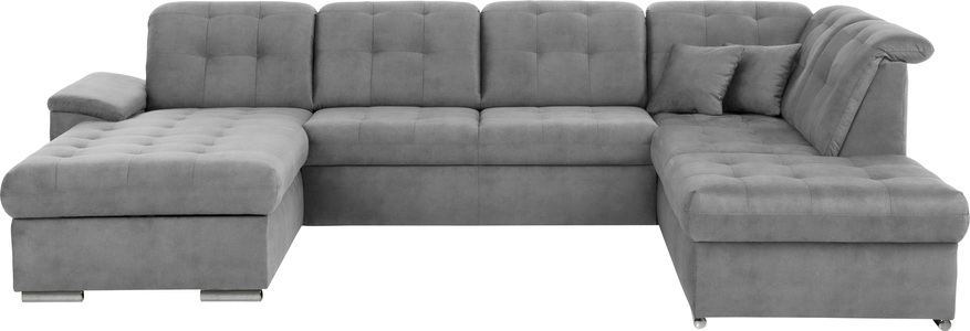 exxpo - sofa fashion, exxpo - sofa fashion Wohnlandschaft, (4 St.), 6x Kopfteilverstellung, Wahlweise mit Bettfunktion und Bettkasten, exxpo - sofa fashion Wohnlandschaft »Durango, aufwendige Sitz- und Rückenverarbeitung, bequem, U-Form« inkl. Kopfteilverstellung, wahlweise mit Bettfunktion und Bettkasten