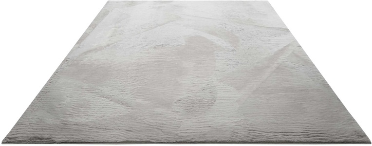 Homie Living, Homie Living Teppich »Villa Rosso«, rechteckig, 15 mm Höhe, Homie Living Teppich »Villa Rosso«, rechteckig, 15 mm Höhe, Kurzflor, Uni Farben, leicht glänzende Optik