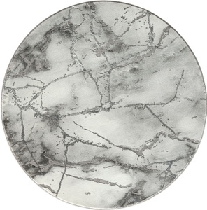 Leonique Teppich »Juliet«, rund, 12 mm Höhe, modernes Marmor Design, Wohnzimmer