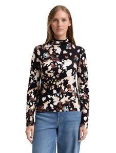 TOM TAILOR Denim Rollkragenshirt, mit All-Over Print