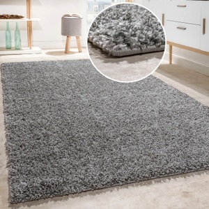 PACO HOME, Teppich, »Twister 500«, Paco Home, rechteckig, Höhe 45 mm, Paco Home Teppich »Twister 500«, rechteckig, 44 mm Höhe, Uni Hochflor Shaggy mit hoher Fadendichte