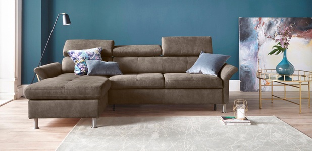 exxpo - sofa fashion Ecksofa, inkl. Kopf- bzw. Rückenverstellung, wahlweise mit Bettfunktion und Bettkasten