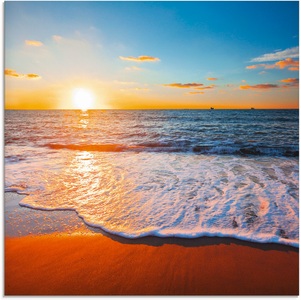 Artland Glasbild »Sonnenuntergang und das Meer«