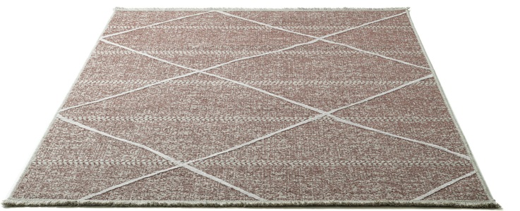 Sansibar, Sansibar Teppich »Braderup«, rechteckig, 2 mm Höhe, Flachgewebe, modernes Scandi Design, Motiv Rauten, mit Fransen, ideal im Wohnzimmer & Schlafzimmer, Sansibar Teppich »Braderup«, rechteckig, 2 mm Höhe, Flachgewebe, modernes Scandi Design, Motiv Rauten, mit Fransen