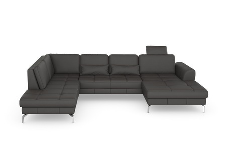 sit&more Wohnlandschaft »Bendigo V«, inklusive Sitztiefenverstellung, Bodenfreiheit 15 cm, wahlweise in 2 unterschiedlichen Fussfarben