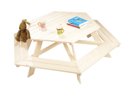 Pinolino, PINOLINO Kindersitzgruppe Nicki 6-Eck, Pinolino® Garten-Kindersitzgruppe »Nicki 6-Eck«, (Set)