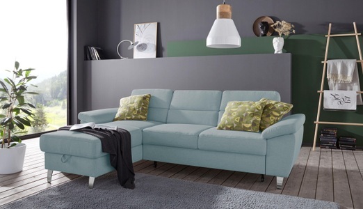SIT&MORE, sit&more Ecksofa, sit&more Ecksofa »Sorano L-Form«, wahlweise mit Bettfunktion und Bettkasten