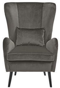Guido Maria Kretschmer Home&Living Sessel »Salla«, wahlweise mit oder ohne Hocker, grosser Sessel: Masse B/T/H: 78/94/118 cm, Bezug auch in Luxus-Microfaser in Teddyfelloptik