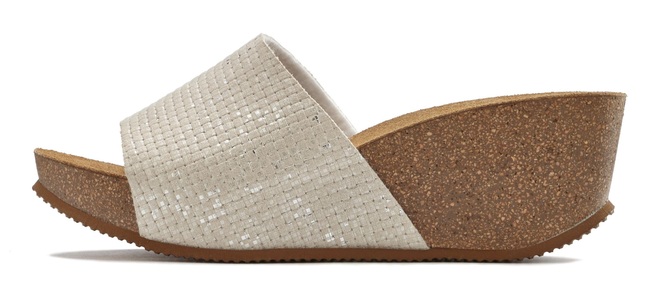 Lascana, LASCANA Pantolette, LASCANA Pantolette, Mule, Sandale, offener Schuh mit Keilabsatz und Korkfussbett