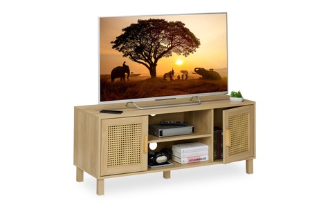 relaxdays TV-Board »115 x 40 cm Hellbraun«