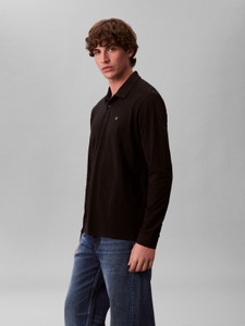 Calvin Klein Jeans Langarm-Poloshirt Regular fit mit Rundhalsausschnitt