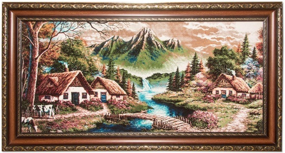 MorgenLand, morgenland Wandteppich »Bild-Teppich Figurativ 112 x 63 cm«, rechteckig, 0,6 mm Höhe, besonders weich durch Microfaser, morgenland Wandteppich »Bild-Teppich Figurativ 112 x 63 cm«, rechteckig, 6 mm Höhe, besonders weich durch Microfaser