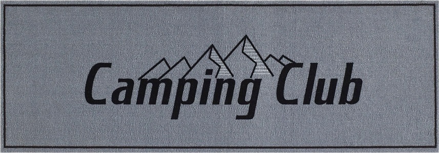 MY HOME, my home Läufer »Camping Club«, rechteckig, mit Schriftzug, ideal für Camper, In- und Outddor geeignet, my home Läufer »Camping«, rechteckig, 8,5 mm Höhe, mit Schriftzug, ideal für Camper & Wohnwagen, In- und Outdoor geeignet