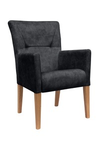 HOME AFFAIRE, Home affaire Armlehnstuhl »King«, 1 St., Webstoff, Esszimmerstuhl mit Knopfheftung, Home affaire Armlehnstuhl »King«, Luxus-Microfaser Lederoptik, Esszimmerstuhl mit Knopfheftung