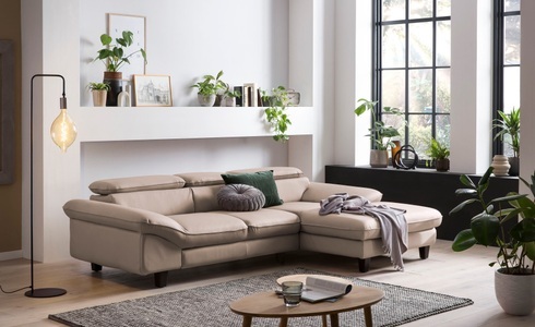 HOME AFFAIRE, Home affaire Ecksofa »Pilot«, wahlweise mit Bettfunktion und Bettkasten, Home affaire Ecksofa »Pilot L-Form« mit Kopfteilverstellung, wahlweise mit Bettfunktion & Bettkasten