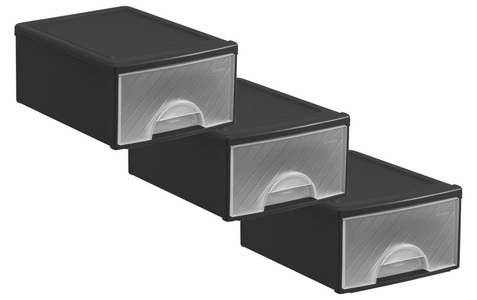 Rotho, Rotho Schubladenbox 3 Stück, Transparent, ROTHO Aufbewahrungsbox