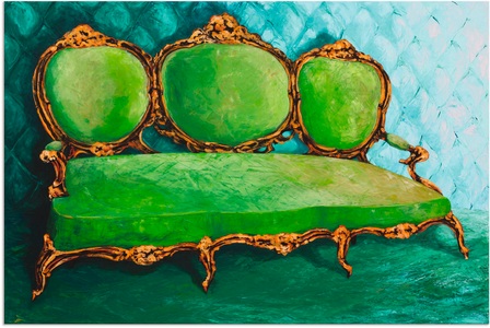 Artland, Artland Wandbild »Sofa grün«, Artland Wandbild »Sofa grün«, Innenarchitektur, (1 St.), als Leinwandbild, Wandaufkleber in verschied. Grössen