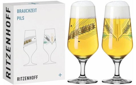 Ritzenhoff, Ritzenhoff Brauchzeit Bierglas-Set #5 & #6, Ritzenhoff Bierglas Brauchzeit Pils No 5/6. 374 ml, 2 Stück